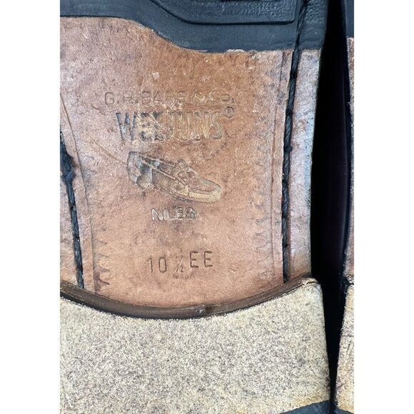 GH Bass & Co Weejuns Mens 10.5 EE Loafers Leather Tassels Burgundy Wine Shoes - Picture 12 of 15